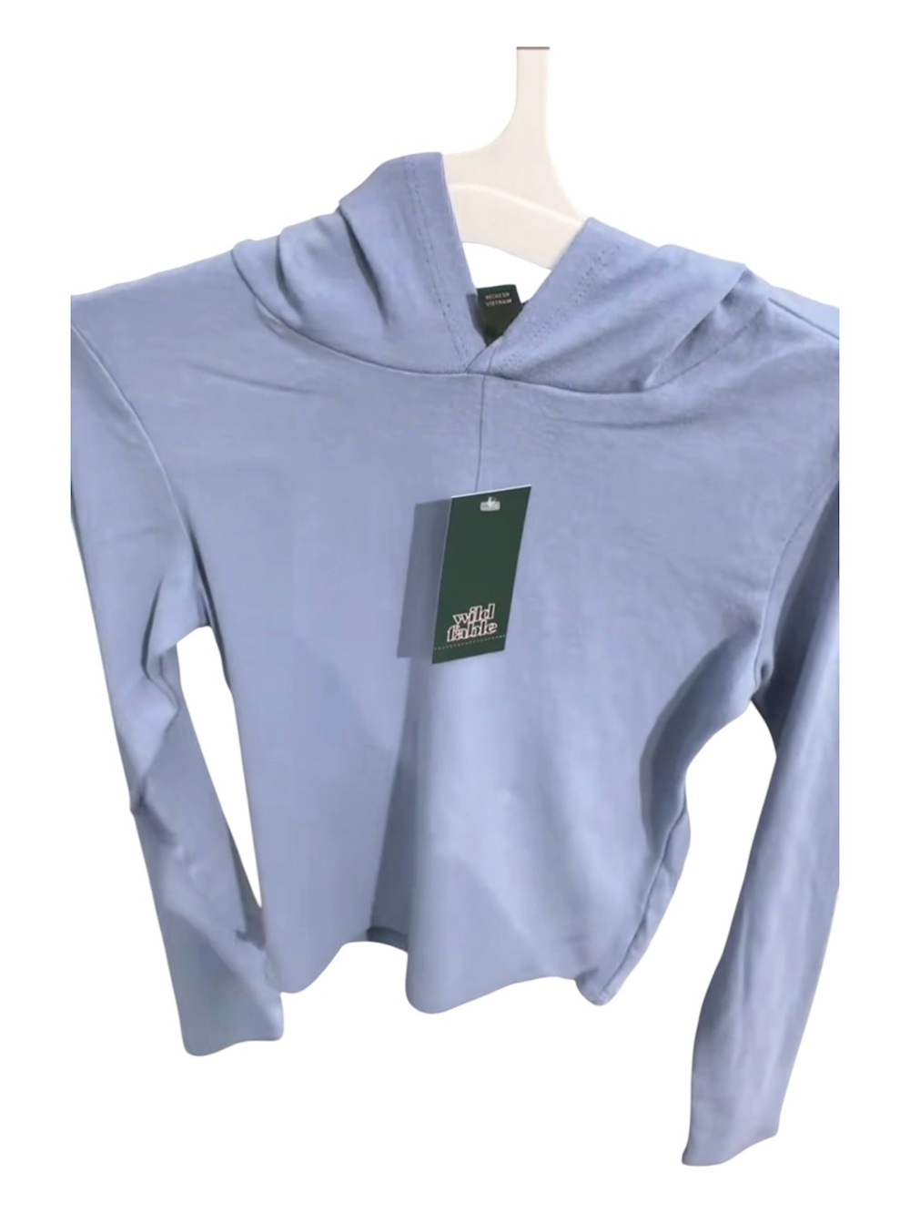 wild fable Light Blue Hooded Long Sleeve Top